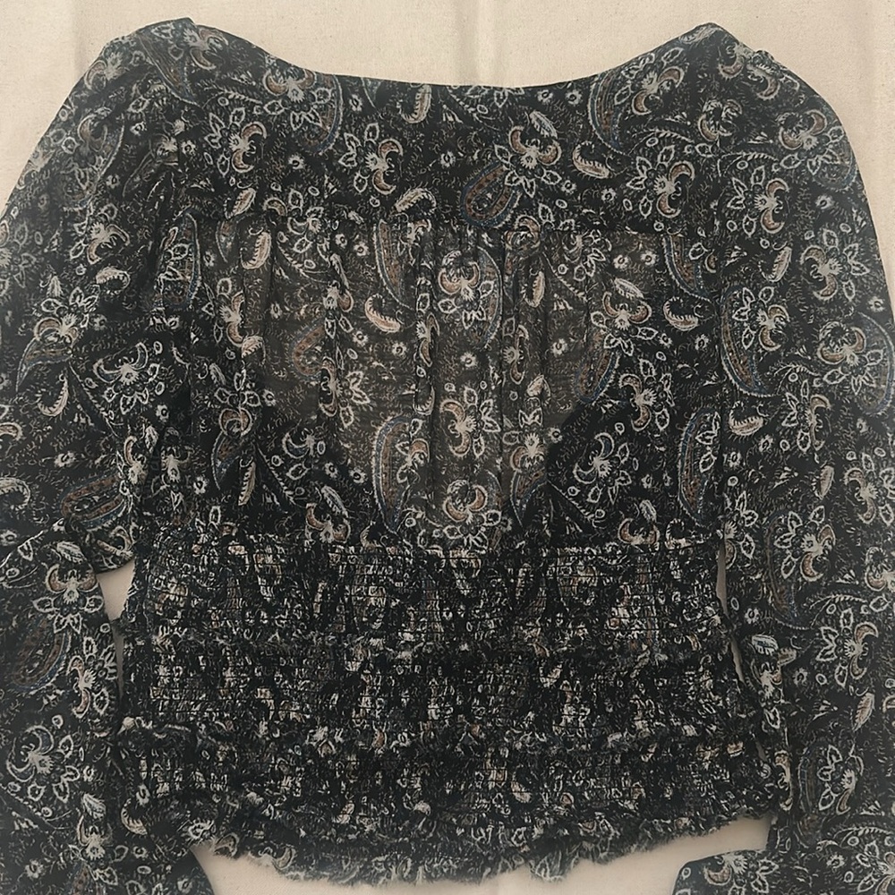 NWT Free People Lolita Top in Black Combo - Picture 12 of 16